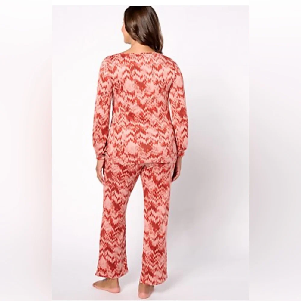 Stan Herman 2-Piece Double Brushed Lounge Set - Sunset - Picture 2 of 5